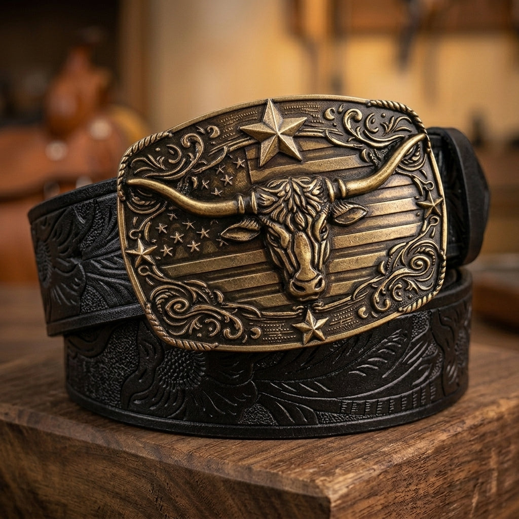 Vintage floral western belt