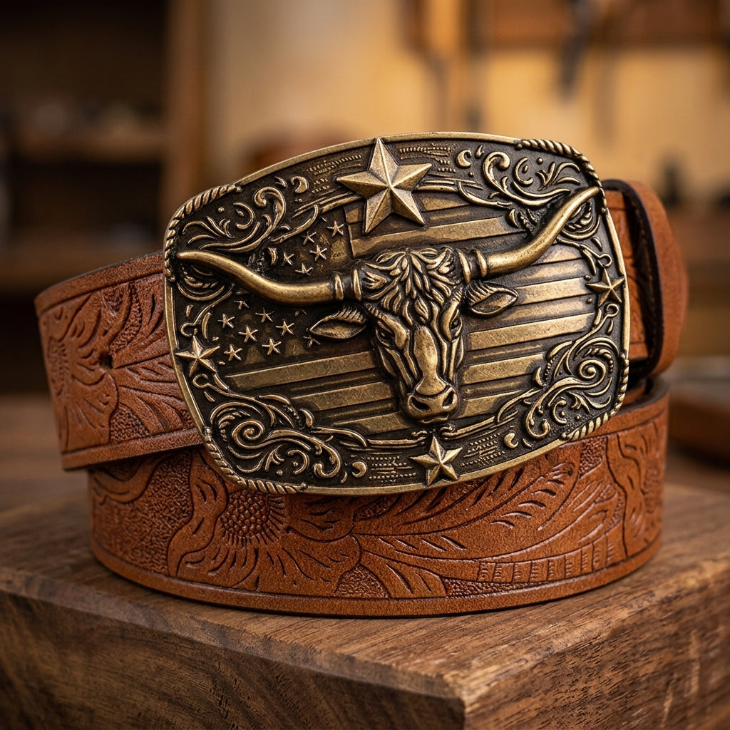 Vintage floral western belt